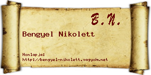Bengyel Nikolett névjegykártya