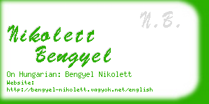 nikolett bengyel business card